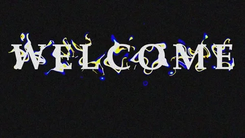 Welcome Text Animation with Colorful Particles in Dark and Light Backgrounds Video stock 343413987