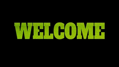 Welcome Text Animation – Elegant, Friendly, and Smooth Motion Typography Stock Footage 303202428