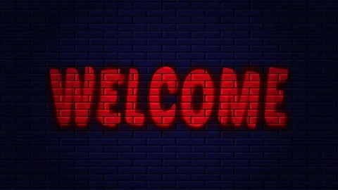Welcome text animation Stock Footage 221436470