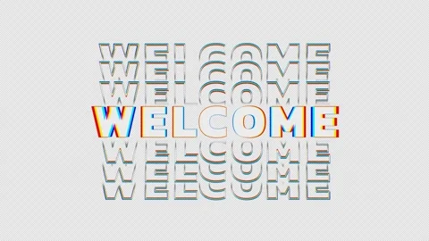 Welcome text animation Video stock 304247584