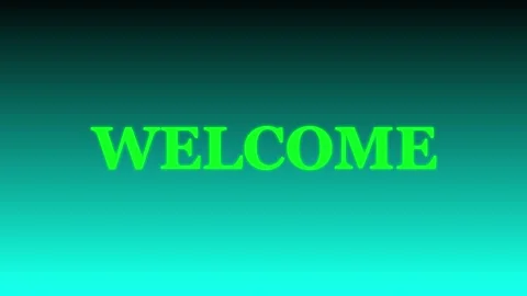 Welcome text animation on gradient background. 스톡 동영상 335700185