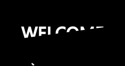 Welcome text animation in slice effect 動画素材 281308563