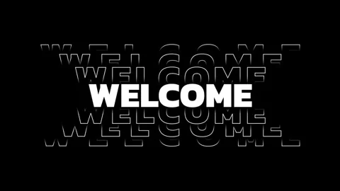 Welcome text animation with smooth motion graphics and typographic design Stock Footage 337662415