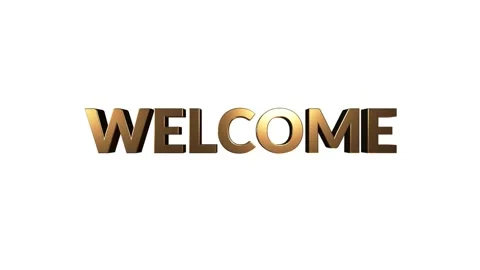Welcome text chroma key animation Stock Footage 153877847