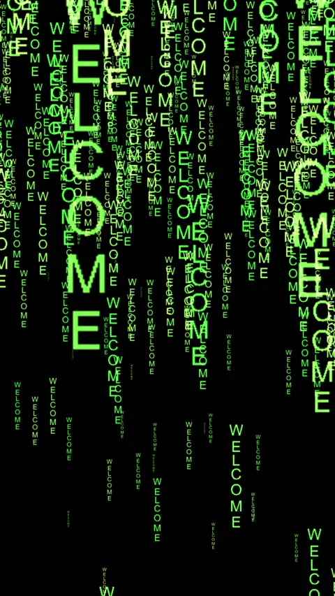 Welcome text code matrix style Stock Footage 221493096