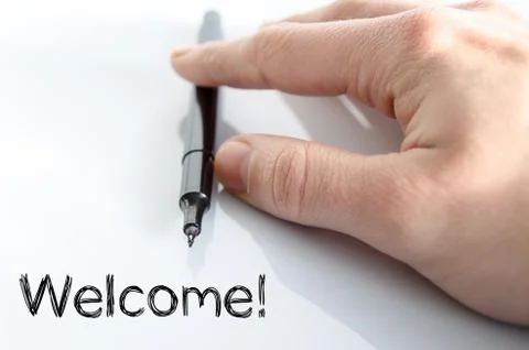 Welcome text concept Stock Photos