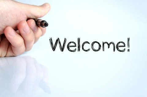 Welcome text concept Stock Photos