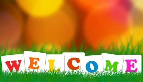 Welcome Text Concept Stock Photos