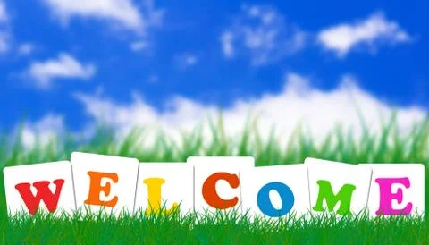 Welcome Text Concept Stock Photos