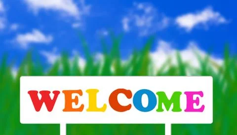Welcome Text Concept Stock Photos
