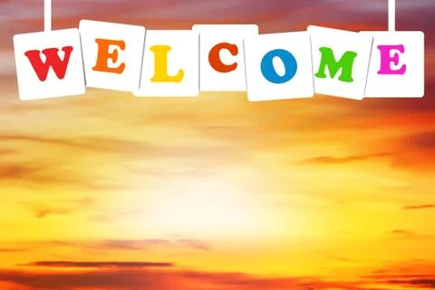 Welcome Text Concept Foto stock