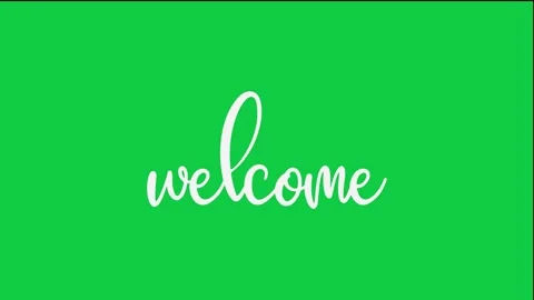 Welcome text footage animation using green screen Stock Footage 247349510