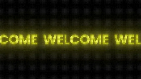 Welcome text light led board animation isolated on black background Vídeos de archivo 330230006
