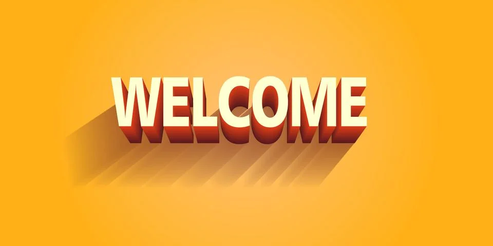 Welcome text logo vector creative company icon design template modern background Stock Illustration