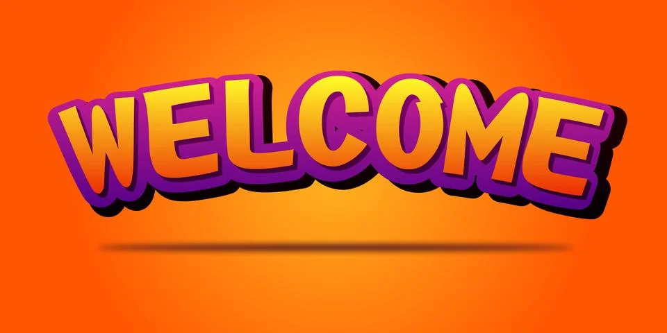 Welcome text logo vector creative company icon design template modern background Stock Illustration