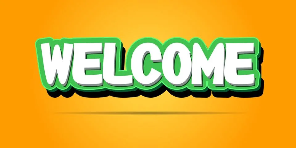 Welcome text logo vector creative company icon design template modern background Stock Illustration