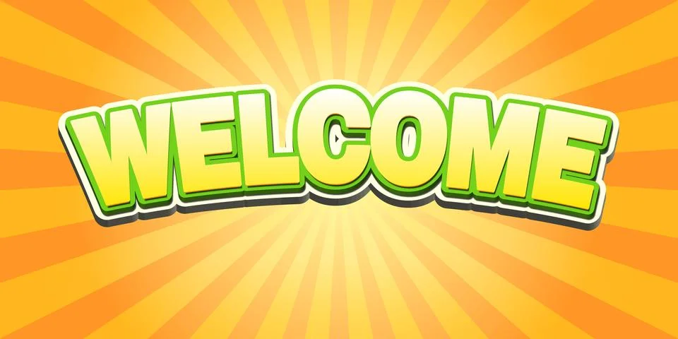 Welcome text logo vector creative company icon design template modern background Stock Illustration