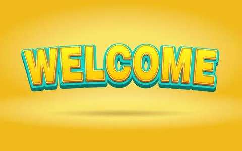 Welcome text logo vector creative company icon design template modern background Stock Illustration
