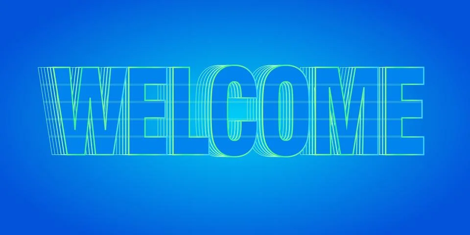 Welcome text logo vector creative company icon design template modern background Stock Illustration