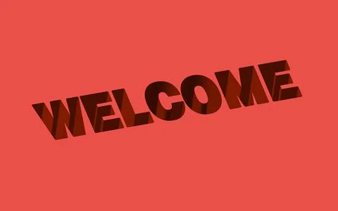 Welcome text logo vector creative company icon design template modern background Stock Illustration