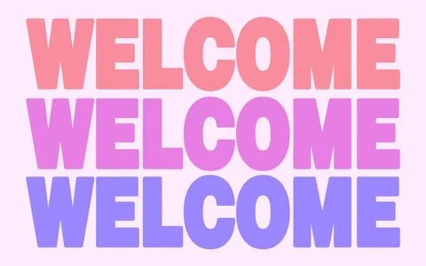 Welcome text logo vector creative company icon design template modern background Stock Illustration