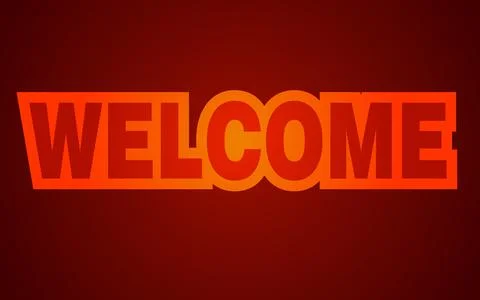 Welcome text logo vector creative company icon design template modern background Stock Illustration