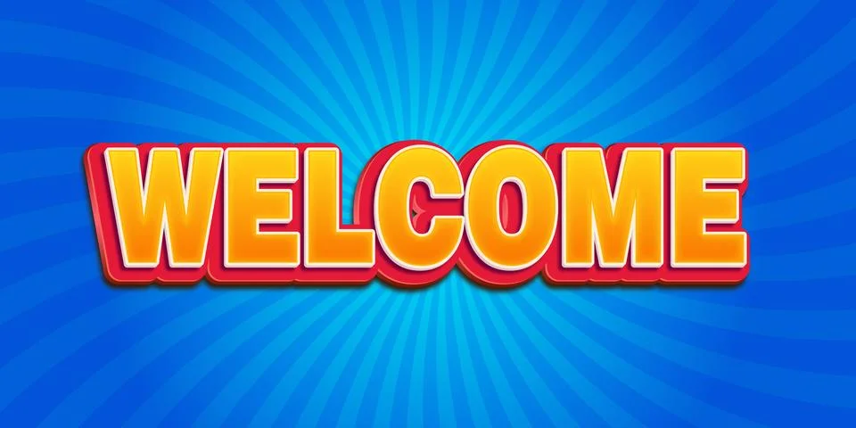 Welcome text logo vector creative company icon design template modern background Stock Illustration