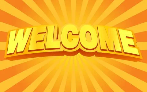 Welcome text logo vector creative company icon design template modern background Stock Illustration