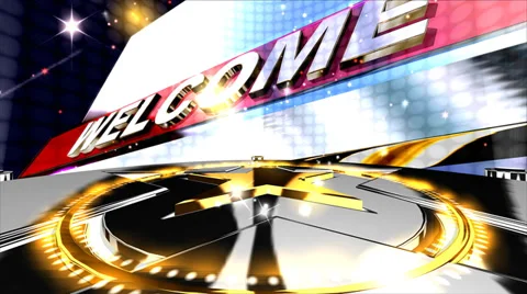 Welcome, text in motion on animated background Video stock 37567646