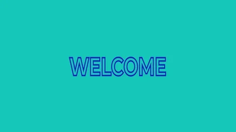 Welcome Text Nice Animation Video Stock Footage 123686481