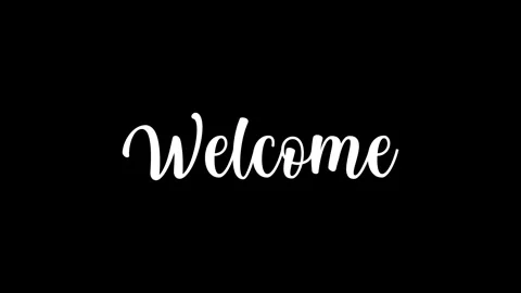 Welcome text RGB glitch with static on black background Stock Footage 317294140