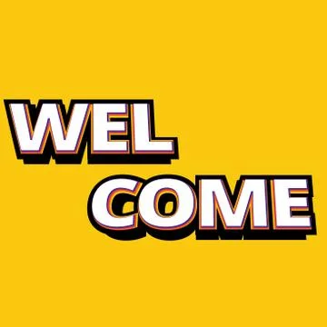 Welcome. Text for the title. Vector illustration Stock Illustration