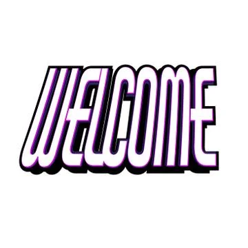 Welcome. Text for the title. Vector illustration Stock Illustration