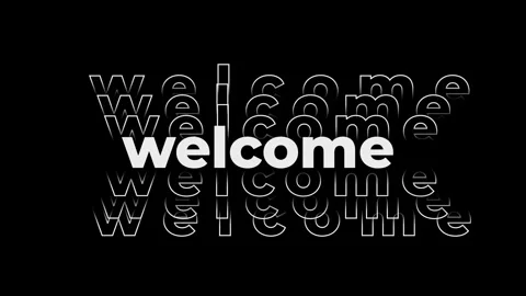 Welcome text typography animation 4k video Stock Footage 261191034