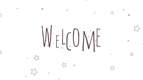 Welcome text on white background Video stock 281182637