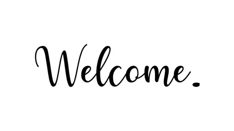 Welcome text writing animation Stock Footage