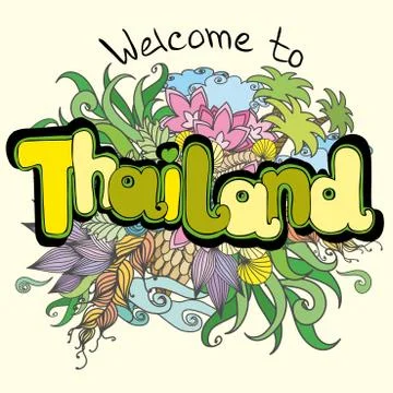 Welcome to Thailand background Stock Illustration