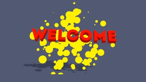 Welcome-Toon Text Video stock 122575101