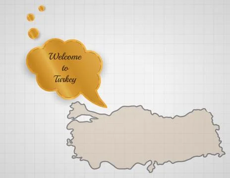 Welcome to turkey Illustrazione stock