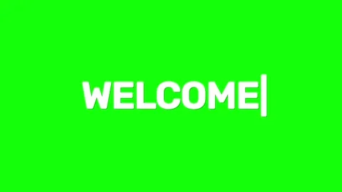 Welcome typewriter animation on green screen Video stock 297251019