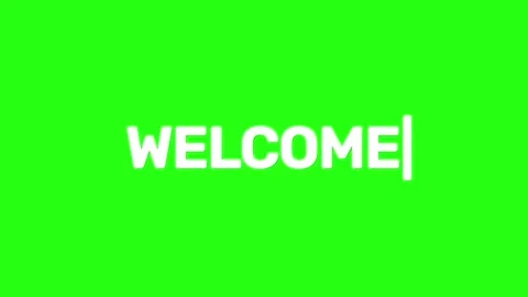 Welcome Typewriter Animation On Green Screen Stock Footage 303387705