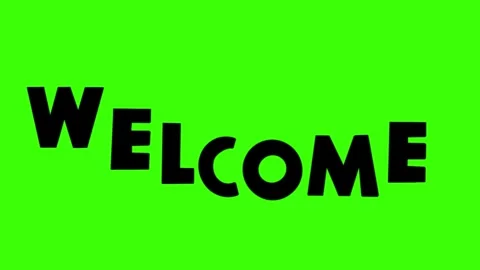Welcome typography text animation in  form black bg. Stock Footage 279678266