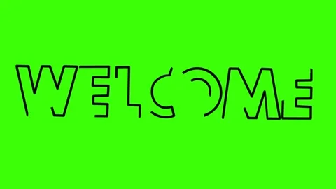 Welcome typography text animation in  form black bg. Stock Footage 279678267