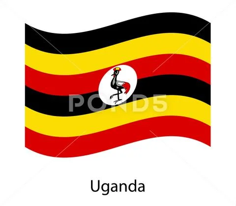 Welcome to Uganda. Uganda flag. Patriotic design Stock Illustration