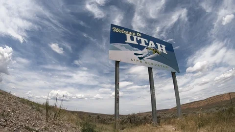 "Welcome to Utah" Time Lapse Stock Footage