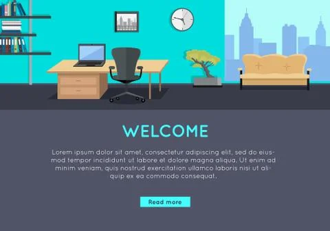 Welcome Vector Concept in Flat Style Design Stock Illustration