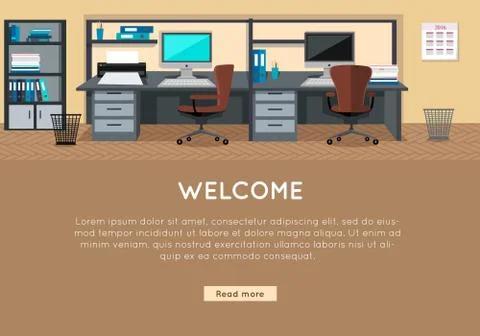 Welcome Vector Concept in Flat Style Design Stock Illustration