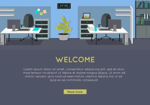 Welcome Vector Concept in Flat Style Design Stock Illustration