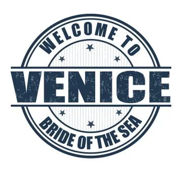 Welcome to venice stamp Stock Illustration