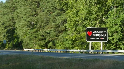 Welcome to Virginia Sign Stock Footage 60574262